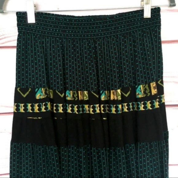 Vintage German US Maxi Skirt Green Size M - Picture 8 of 12